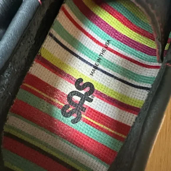 SASSize 7 Catalina Lace Up Boat Shoe Tripad Comfort Made in USA Navy